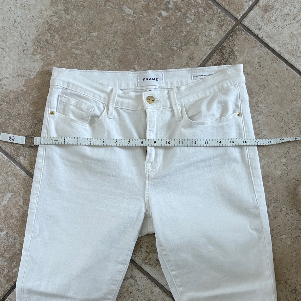 Frame Denim Women's Le Skinny de Jeanne Crop Jeans 29 off white